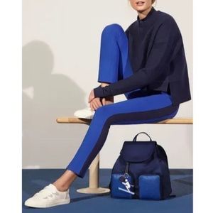 Tory Burch tuxedo stripe cropped flare pants